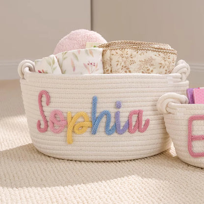 Panier personnalisé multicolore